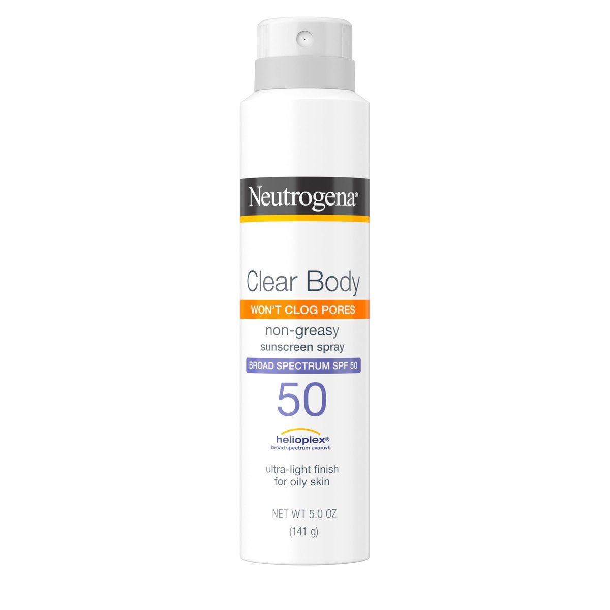 Neutrogena Clear Body SPF 50 Sunscreen Spray – Broad Spectrum UVA/UVB Protection, Water-Resistant, Non-Comedogenic, Lightweight Body Sunscreen with Vitamin E & Niacinamide, 5 oz Avelisse