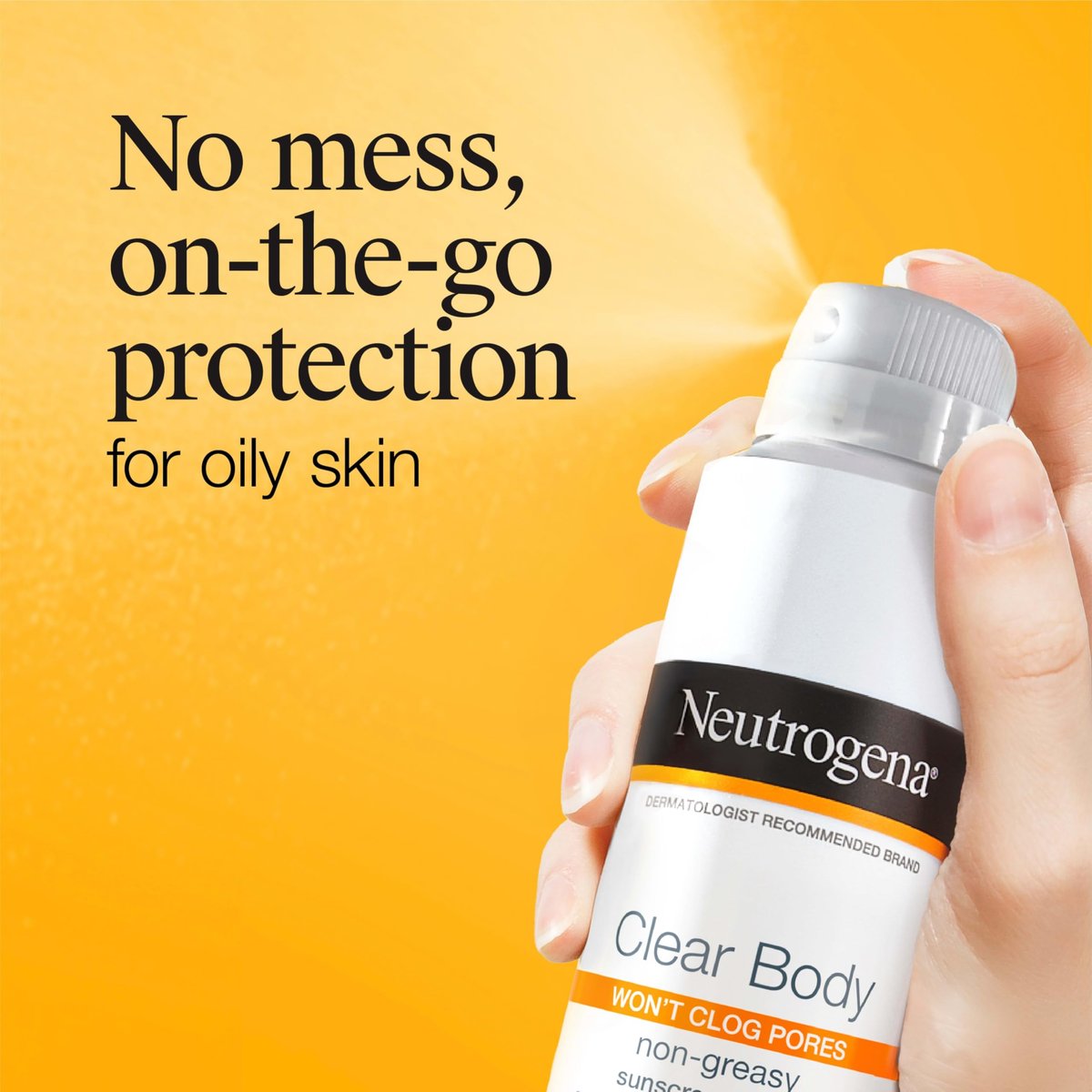 Neutrogena Clear Body SPF 50 Sunscreen Spray – Broad Spectrum UVA/UVB Protection, Water-Resistant, Non-Comedogenic, Lightweight Body Sunscreen with Vitamin E & Niacinamide, 5 oz Avelisse
