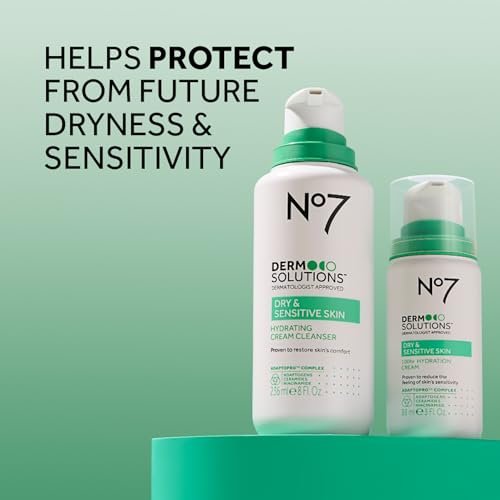 No7 Derm Solutions 100hr Hydrating Face Moisturizer – Ceramides, Niacinamide & Adaptogens for Sensitive & Dry Skin, 3 Fl Oz Avelisse