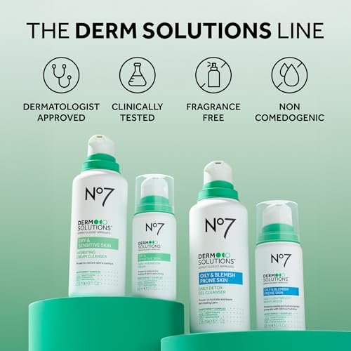 No7 Derm Solutions 100hr Hydrating Face Moisturizer – Ceramides, Niacinamide & Adaptogens for Sensitive & Dry Skin, 3 Fl Oz Avelisse