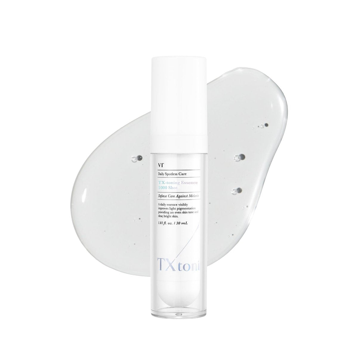 VT COSMETICS TX Toning Essence 1000 Shot - Tranexamic Acid Serum with Niacinamide & Glutathione for Radiant Glass Skin, Dark Spots, Sun Spots, Age Spots, Acne Scars - Korean Skin Care (1.01 fl. oz.) Avelisse