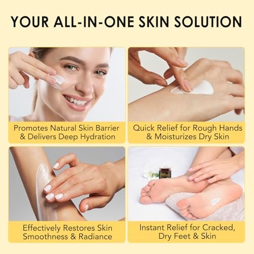 WHLH & WELL-BEING Beef Tallow for Skin, Beef Tallow and Honey Balm - All-Natural Moisturizer for Face & Body, 4.2 Fl Oz Avelisse