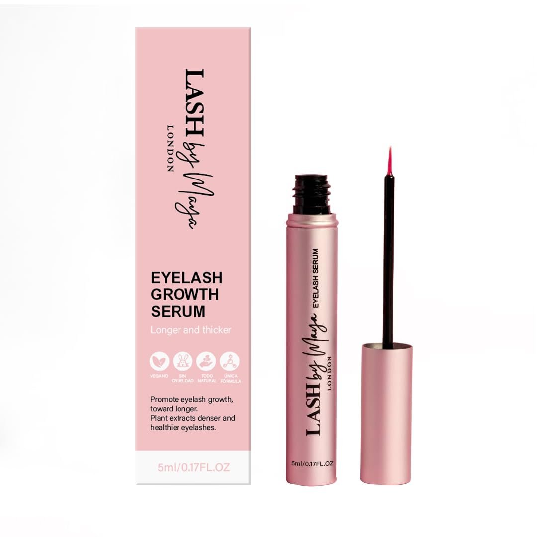 LASH by Maya LONDON Lash Growth Serum – Thicker, Fuller Natural Lashes, Cruelty Free, Made in USA (5ml) Avelisse