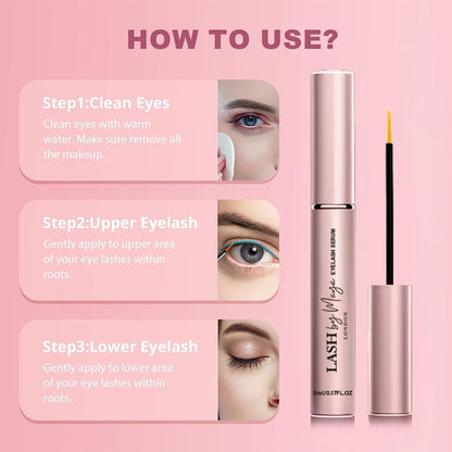 LASH by Maya LONDON Lash Growth Serum – Thicker, Fuller Natural Lashes, Cruelty Free, Made in USA (5ml) Avelisse