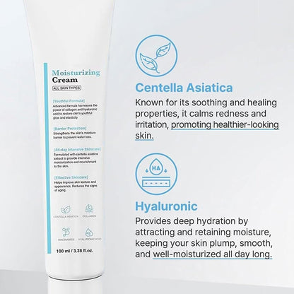 Haigou Youthful Moisturizing Cream with Centella Asiatica – Barrier Protection & Hydration for All Skin Types (2-Pack)
