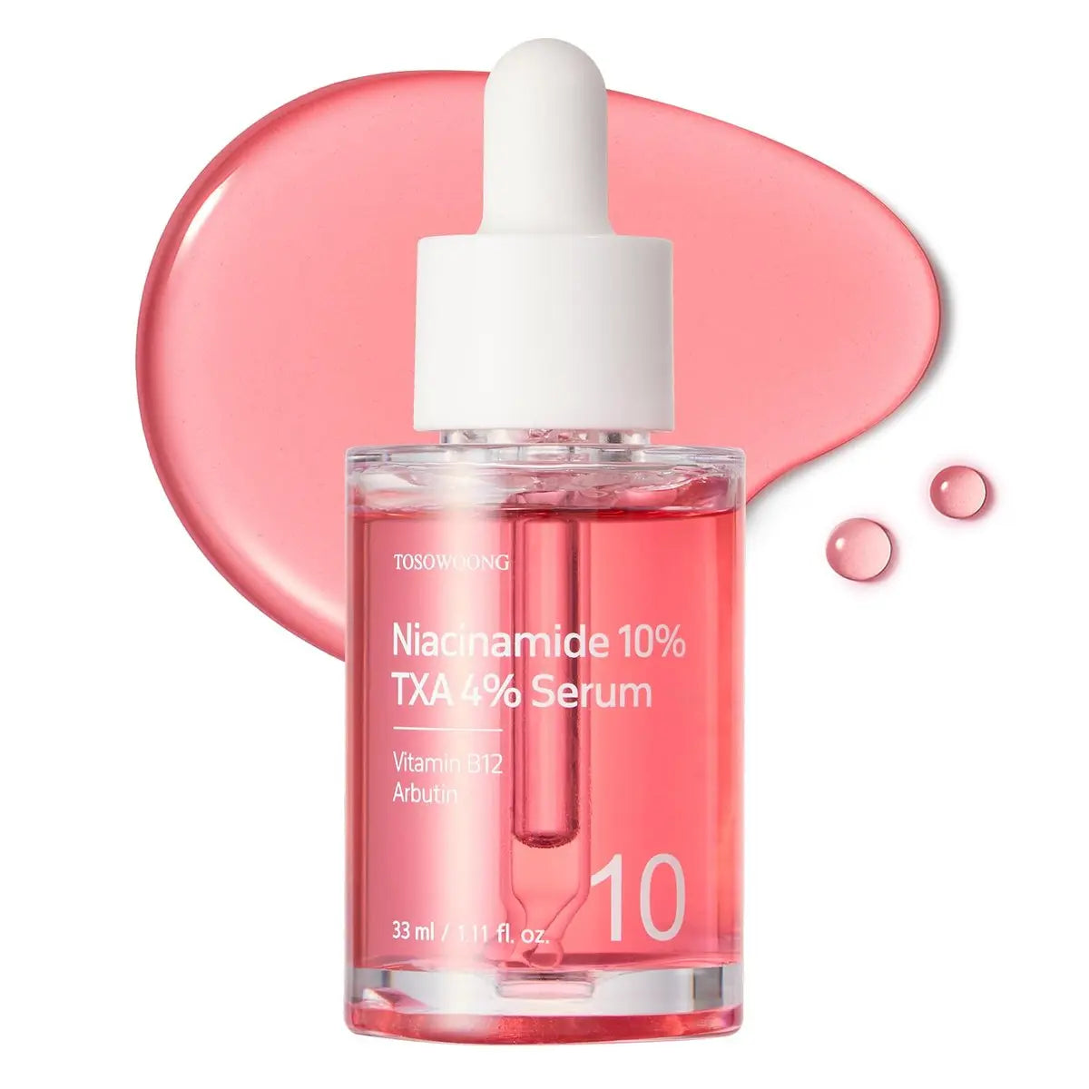 TOSOWOONG Niacinamide 10% + Tranexamic Acid 4% Serum – Brightening & Clarifying Facial Serum with Arbutin, Hyaluronic Acid, Glass Skin Effect, Korean Skincare, 1.11 fl oz Avelisse