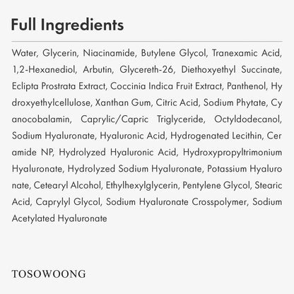 TOSOWOONG Niacinamide 10% + Tranexamic Acid 4% Serum – Brightening & Clarifying Facial Serum with Arbutin, Hyaluronic Acid, Glass Skin Effect, Korean Skincare, 1.11 fl oz Avelisse