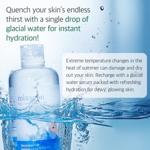 mixsoon Essential Glass Skin Duo Set - Bean Essence + Glacier Water Hyaluronic Acid Serum, 150ml / 5.07 fl. oz. Korean Glass Skin Care Avelisse