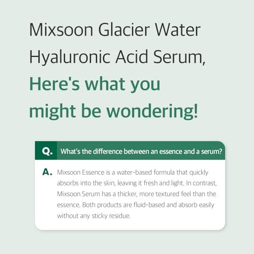mixsoon Essential Glass Skin Duo Set - Bean Essence + Glacier Water Hyaluronic Acid Serum, 150ml / 5.07 fl. oz. Korean Glass Skin Care Avelisse