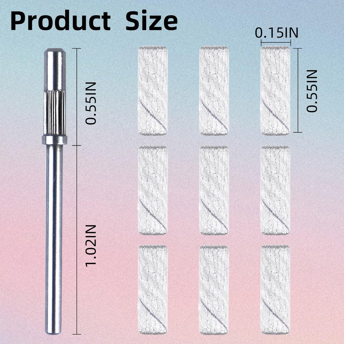 100 Pcs 180 Grit White Small Sanding Bands Nail Drill Bit - Extreme Fine Grit Mini Sanding Band with Upgrade 3.1mm Mandrel Bits for Acrylic Nails - görsel 7