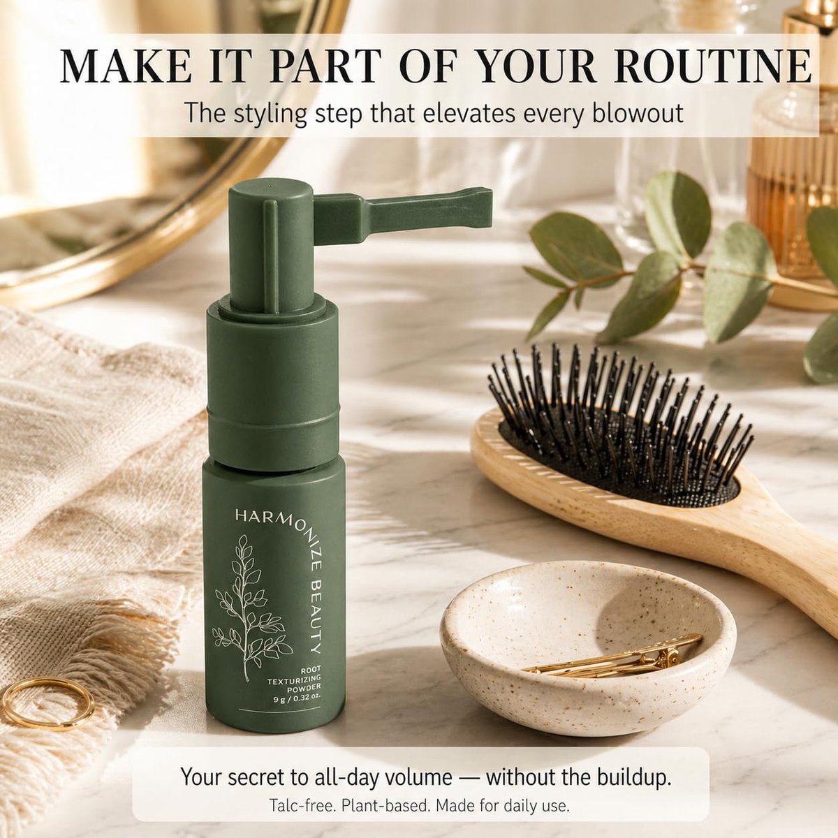Harmonize Beauty Root Texture Powder for Women – Lifts Roots & Adds Volume, Talc Free & Natural, for All Hair Types Avelisse