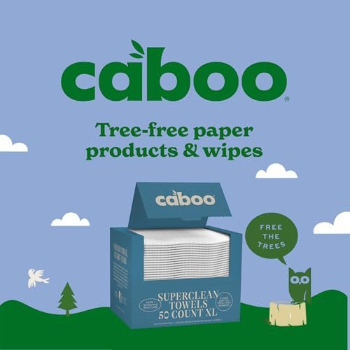 Caboo Tree Free Disposable Face Towels – 50 Soft, Lint-Free Towels | Extra-Large 10x11.5” | Gentle Alternative to Makeup Wipes & Washcloths Avelisse