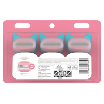 Venus ComfortGlide White Tea Women's Razor Blade Refills, 8 Count, with Built-in Shave Gel Bars Avelisse