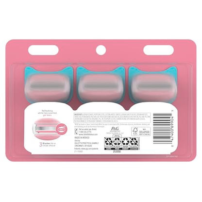 Venus ComfortGlide White Tea Women's Razor Blade Refills, 8 Count, with Built-in Shave Gel Bars Avelisse