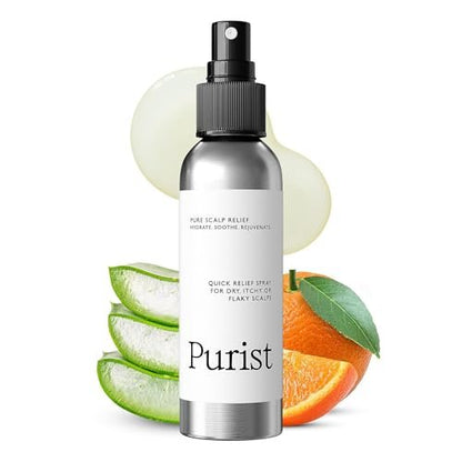 Purist Dandruff Spray – Leave-In Itchy, Dry Scalp Treatment – Hydrating, Lightweight, Soothing Scalp Moisturizer – Non-Greasy Quick Relief for Dandruff, Flaky Scalp Avelisse