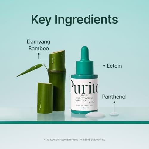 PURITO Mighty Bamboo Panthenol Serum - Deep Hydration & Moisture Barrier Repair for Glass Skin, Vegan & Cruelty-Free, 1.01 fl oz Avelisse