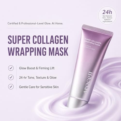 AROCELL Super Collagen Wrapping Facial Mask – Korean Peel Off Face Mask for Hydrating, Firming & Elasticity 80ml Avelisse