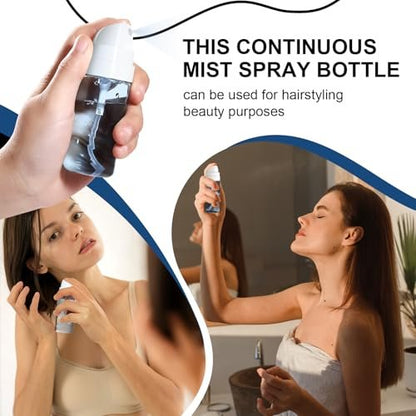 Yolaist 2 Pack 60ml Small Spray Bottles - Portable Refillable Travel Spray Bottles for Hair, Cleaning, Beauty - Fine Mist, Leak Proof - Light Blue & Light Green