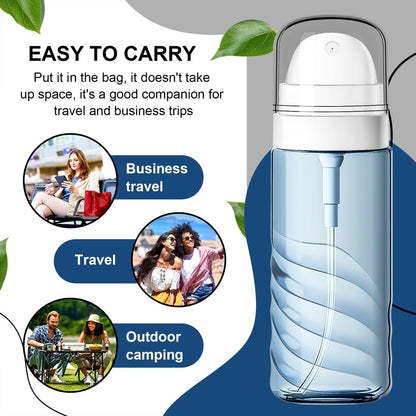 Yolaist 2 Pack 60ml Small Spray Bottles - Portable Refillable Travel Spray Bottles for Hair, Cleaning, Beauty - Fine Mist, Leak Proof - Light Blue & Light Green