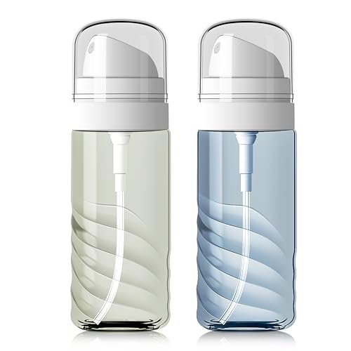 Yolaist 2 Pack 60ml Small Spray Bottles - Portable Refillable Travel Spray Bottles for Hair, Cleaning, Beauty - Fine Mist, Leak Proof - Light Blue & Light Green - görsel 2
