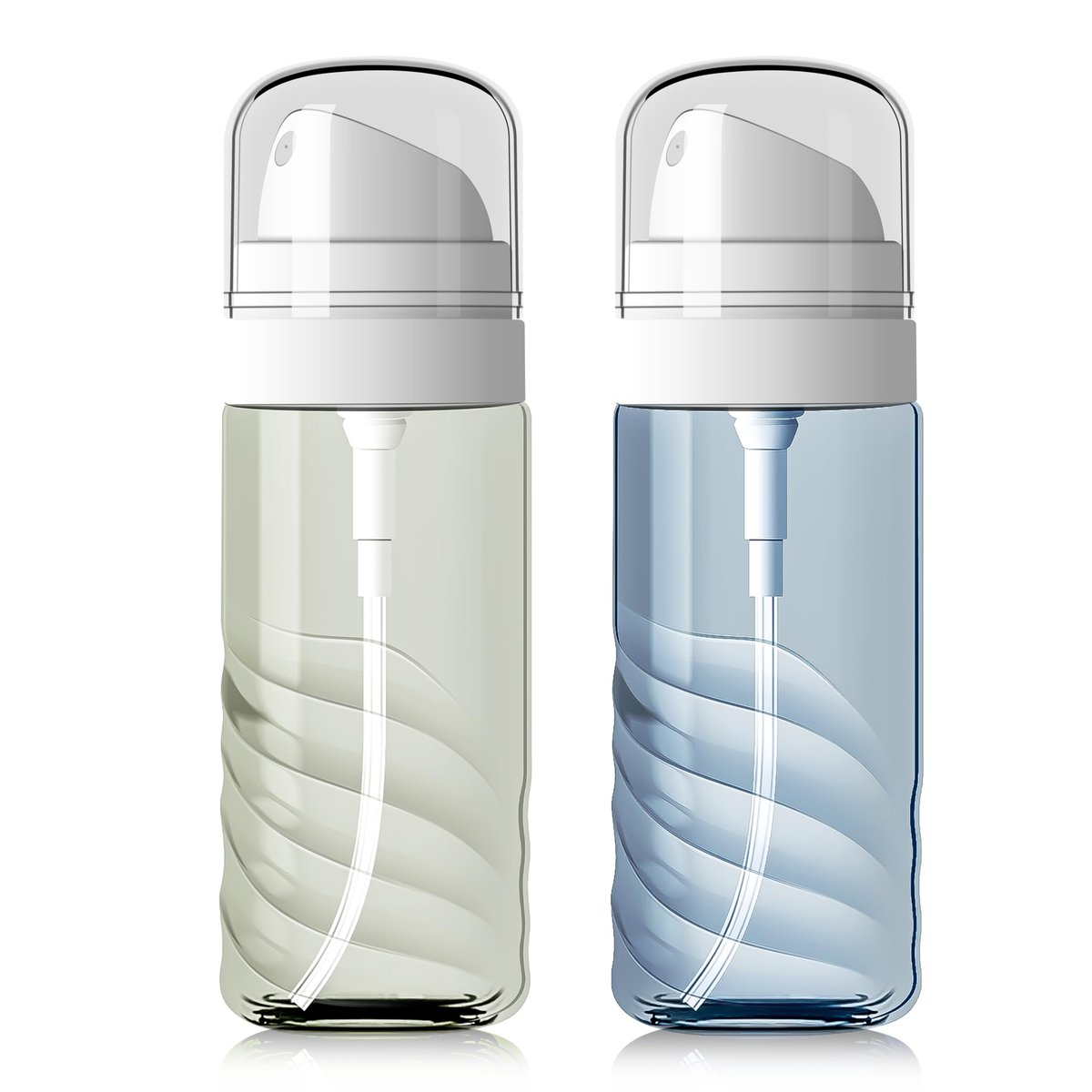 Yolaist 2 Pack 60ml Small Spray Bottles - Portable Refillable Travel Spray Bottles for Hair, Cleaning, Beauty - Fine Mist, Leak Proof - Light Blue & Light Green - görsel 1
