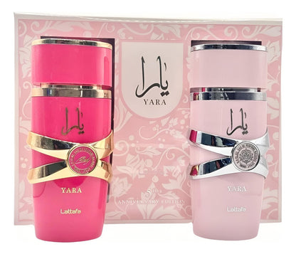 Lattafa 2 Piece Gift Set: Yara EDP 3.4 Fl Oz + Yara Candy EDP 3.4 Fl Oz Avelisse