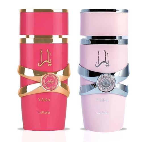 Lattafa 2 Piece Gift Set: Yara EDP 3.4 Fl Oz + Yara Candy EDP 3.4 Fl Oz Avelisse
