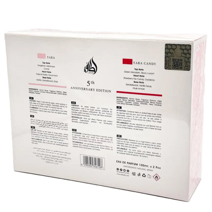 Lattafa 2 Piece Gift Set: Yara EDP 3.4 Fl Oz + Yara Candy EDP 3.4 Fl Oz Avelisse