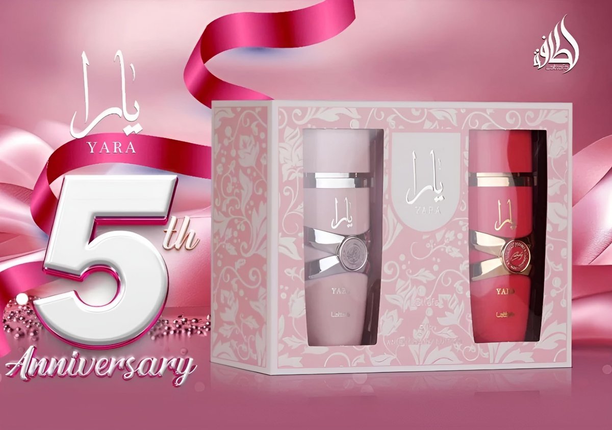 Lattafa 2 Piece Gift Set: Yara EDP 3.4 Fl Oz + Yara Candy EDP 3.4 Fl Oz Avelisse