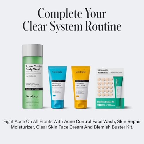 Geologie Acne Control Face Wash - 2% Salicylic Acid Exfoliating Cleanser for Clear Skin, Oil Control & Breakout Prevention - Clean Citrus Scent for Men & Women - 6 fl oz - görsel 12