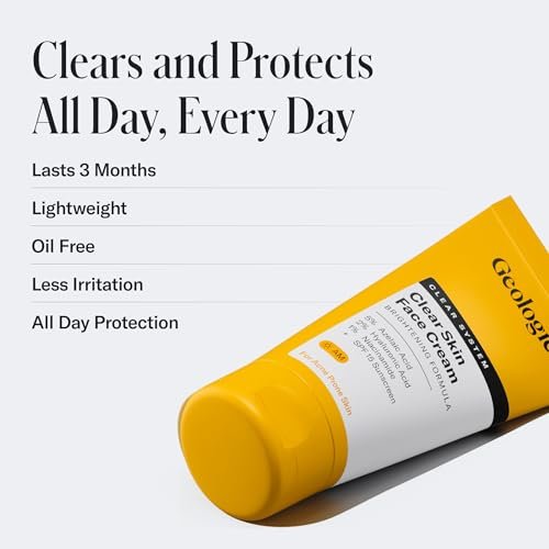 Geologie Clear Skin Face Cream with SPF15 – Daily Moisturizer for Acne-Prone Skin, Azelaic Acid, Niacinamide & Hyaluronic Acid, Lightweight & Oil-Free, 60 ML - görsel 4