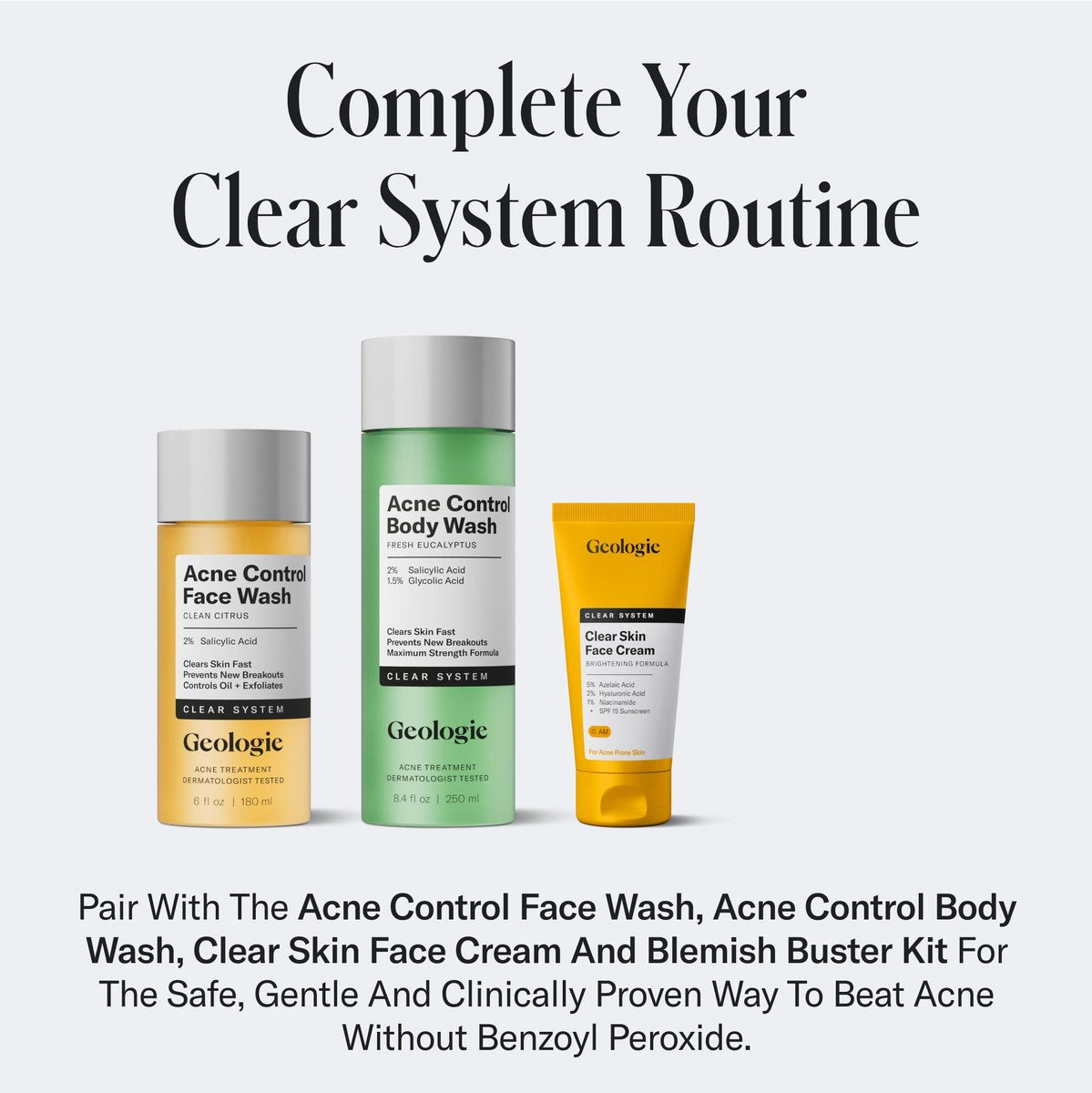 Geologie Skin Repair Moisturizer Face Cream | Clear System Retinol Resurfacing Formula | For Blemish Prone Skin with Niacinamide & Hyaluronic Acid | 60 ML - görsel 15