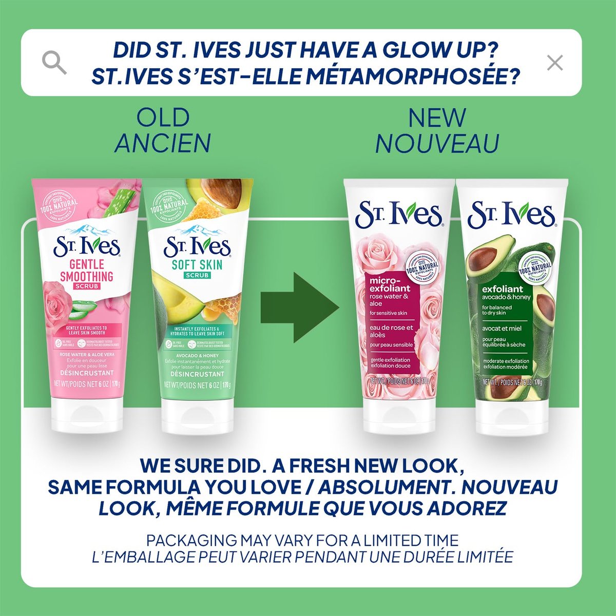 St. Ives Face Scrub Exfoliant Variety 2-Pack – Avocado & Honey + Rose Water & Aloe Vera for Balanced, Dry & Sensitive Skin Avelisse