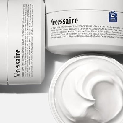 Nécessaire The Body Cream - Rich Barrier Repair with 5% Niacinamide, 5 Essential Ceramides & Hyaluronic Acid, Fragrance-Free, Non-Comedogenic, 6.8 fl oz Avelisse