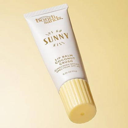 Bondi Sands Sunny Kiss SPF 60 Coconut Crush Lip Balm - Nourishing, Hydrating Broad Spectrum Sunscreen with Glossy Finish, 0.3 Oz