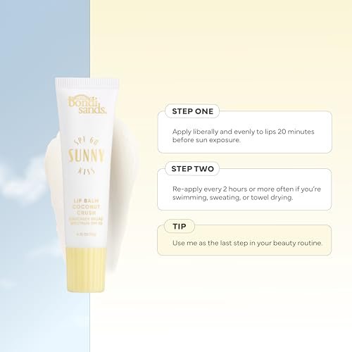Bondi Sands Sunny Kiss SPF 60 Coconut Crush Lip Balm - Nourishing, Hydrating Broad Spectrum Sunscreen with Glossy Finish, 0.3 Oz - görsel 10
