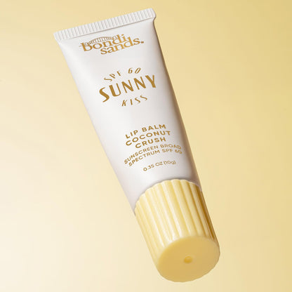 Bondi Sands Sunny Kiss SPF 60 Coconut Crush Lip Balm - Nourishing, Hydrating Broad Spectrum Sunscreen with Glossy Finish, 0.3 Oz