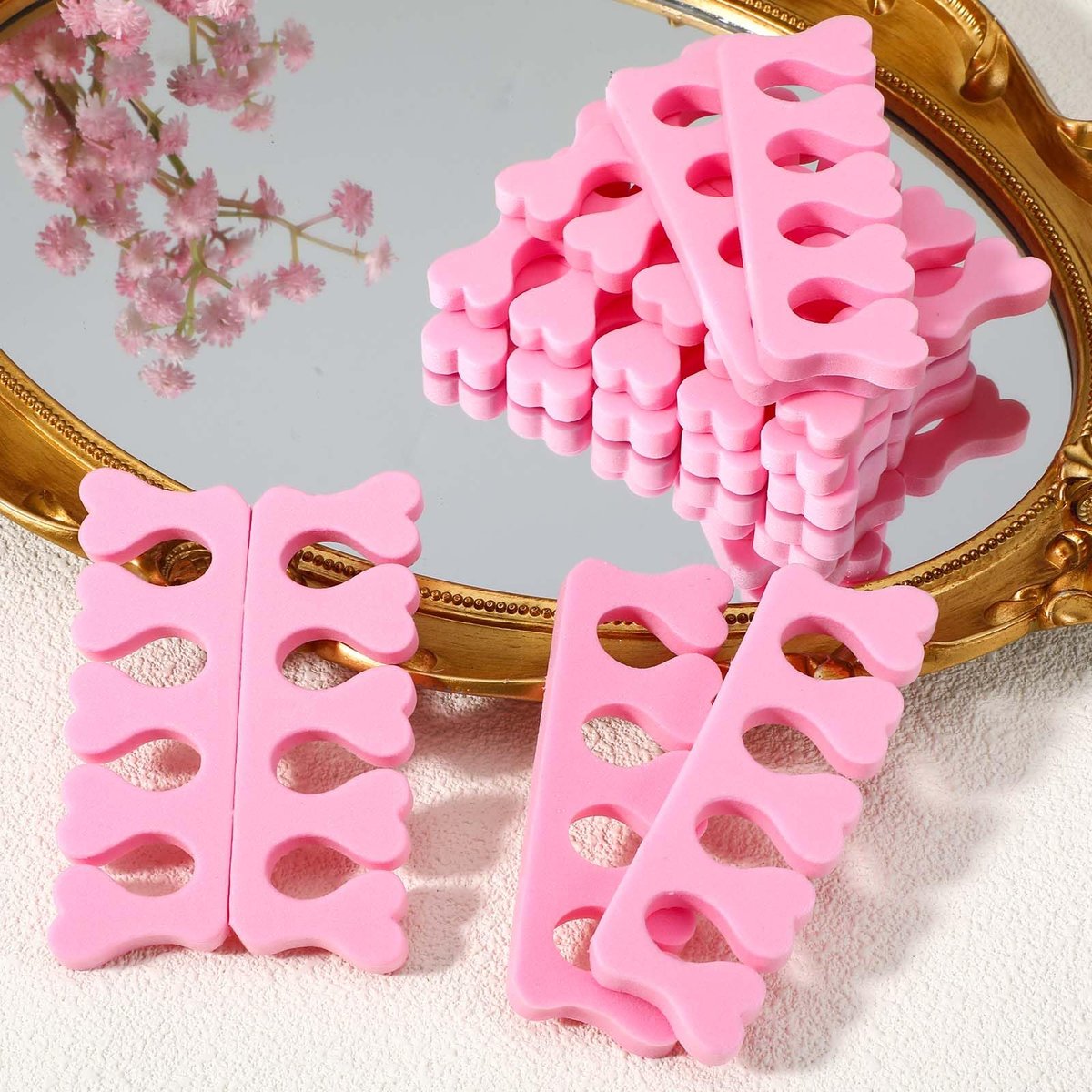 Piriuuo 12 Pack Sponge Toe Separators for Pedicure - Soft Foam Toe Spacers for Women, Flexible Toe Dividers for Nail Art & Manicure - görsel 13