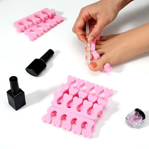 Piriuuo 12 Pack Sponge Toe Separators for Pedicure - Soft Foam Toe Spacers for Women, Flexible Toe Dividers for Nail Art & Manicure - görsel 12