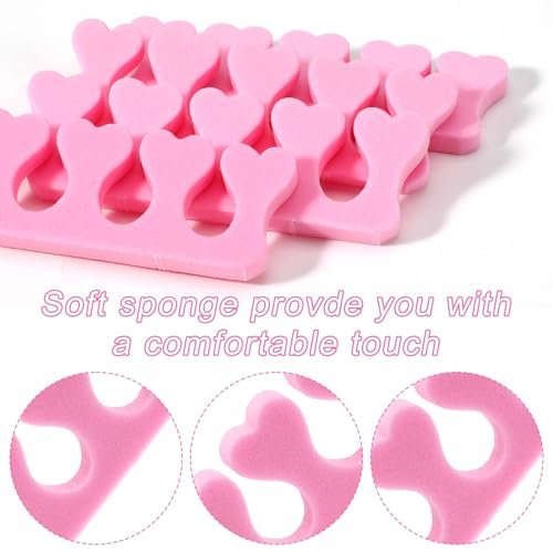 Piriuuo 12 Pack Sponge Toe Separators for Pedicure - Soft Foam Toe Spacers for Women, Flexible Toe Dividers for Nail Art & Manicure - görsel 6