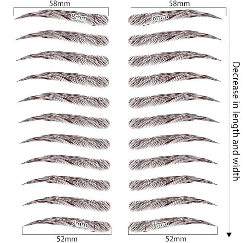 4D Hair-Like Eyebrow Tattoo Stickers - 66 Pairs, Waterproof & Long-Lasting 3-5 Days - görsel 8