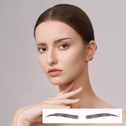 4D Hair-Like Eyebrow Tattoo Stickers - 66 Pairs, Waterproof & Long-Lasting 3-5 Days