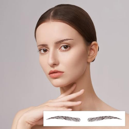 4D Hair-Like Eyebrow Tattoo Stickers - 66 Pairs, Waterproof & Long-Lasting 3-5 Days