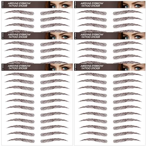 4D Hair-Like Eyebrow Tattoo Stickers - 66 Pairs, Waterproof & Long-Lasting 3-5 Days - görsel 2