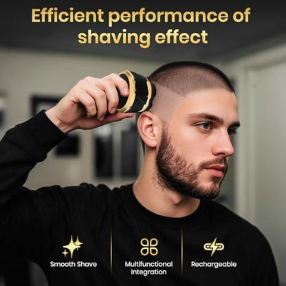 Ufree Head Shaver for Bald Men - Waterproof Electric Razor with LED Display, Detachable Rotary Blade, Wet/Dry, Travel Pouch Avelisse