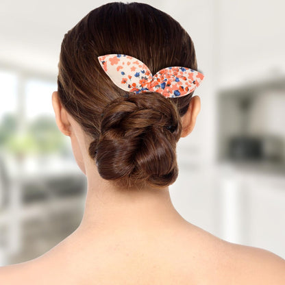 Lnngub 4 Pcs Deft Hair Bun Maker - French Twist Rabbit Ear Bun Twister for Women & Girls