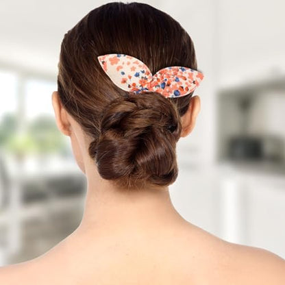 Lnngub 4 Pcs Deft Hair Bun Maker - French Twist Rabbit Ear Bun Twister for Women & Girls