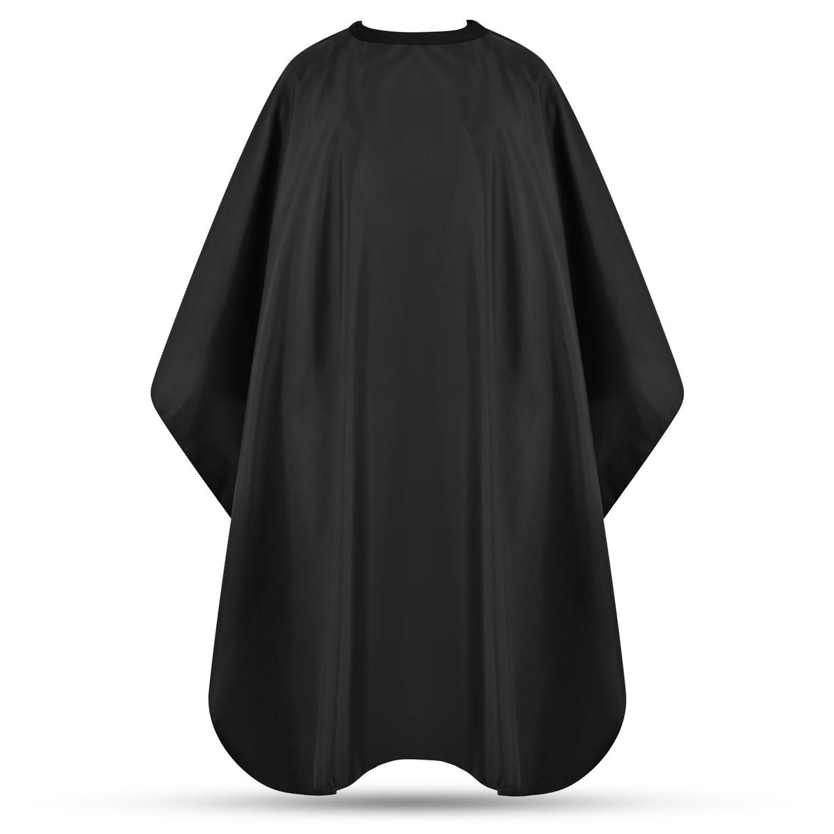 JSAZCKC Professional Hair Cutting Cape - Adjustable Snap Closure, 57" x 51" Black Polyester Barber Cape for Men and Women - görsel 1