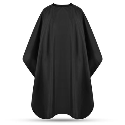 JSAZCKC Professional Hair Cutting Cape - Adjustable Snap Closure, 57" x 51" Black Polyester Barber Cape for Men and Women