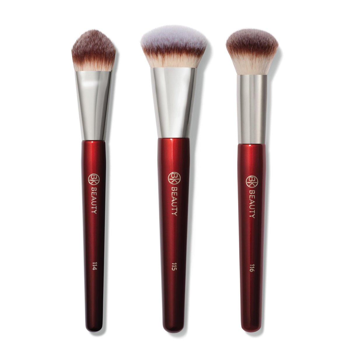 BK Beauty Core Complexion Trio Makeup Brushes Set (3PC) – Foundation, Concealer, and Blending Brushes for Liquid, Cream & Powder – Vegan, Cruelty-Free, Ultra-Soft Face Makeup Brushes Avelisse
